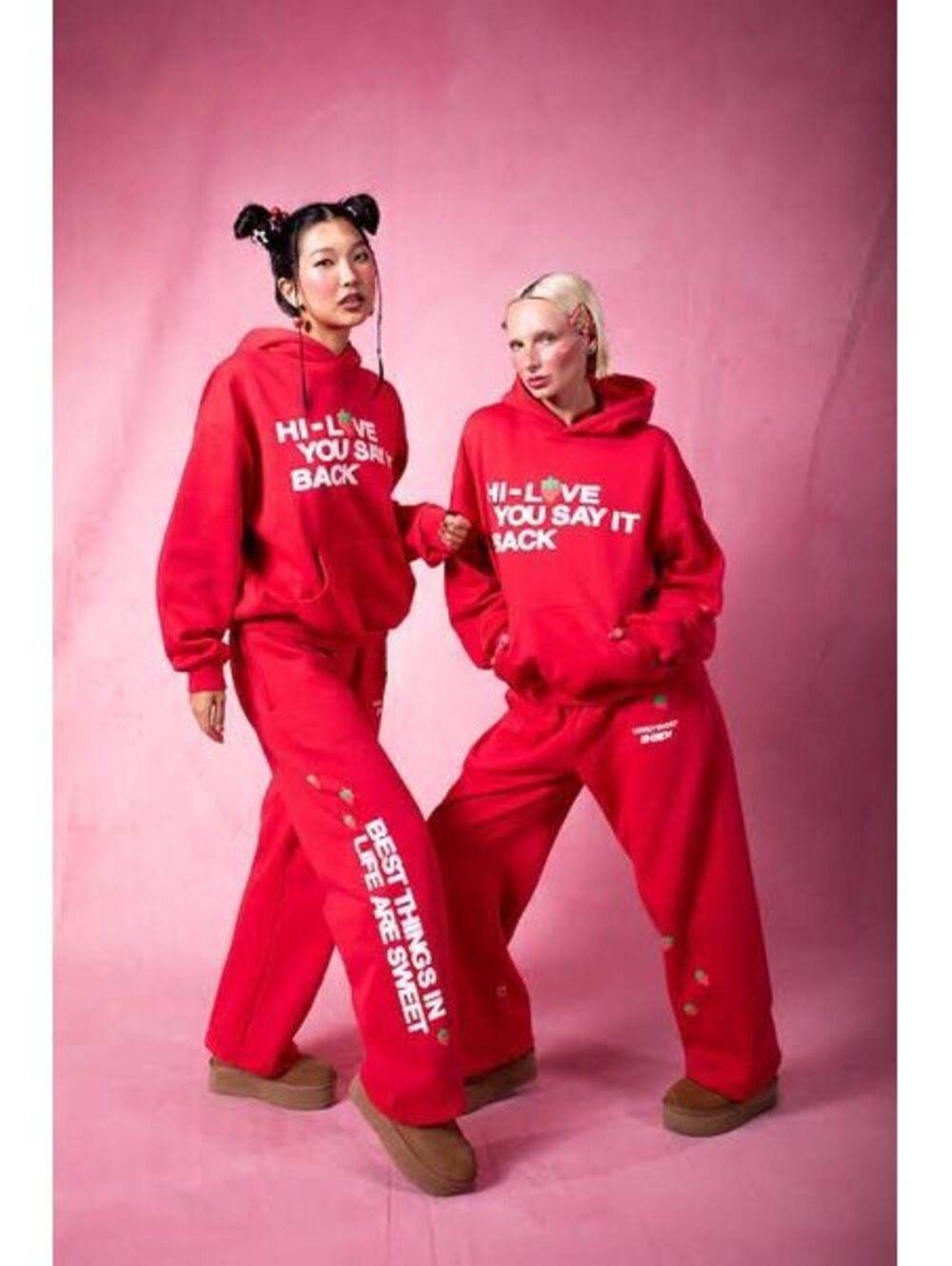 SUPER RARE Lonely Ghost Hi-Chew Red Sweatpants and Hoodie Set